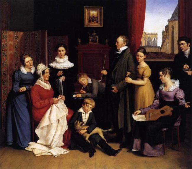 Carl Joseph Begas Begas im Kreis seiner Familie oil painting image